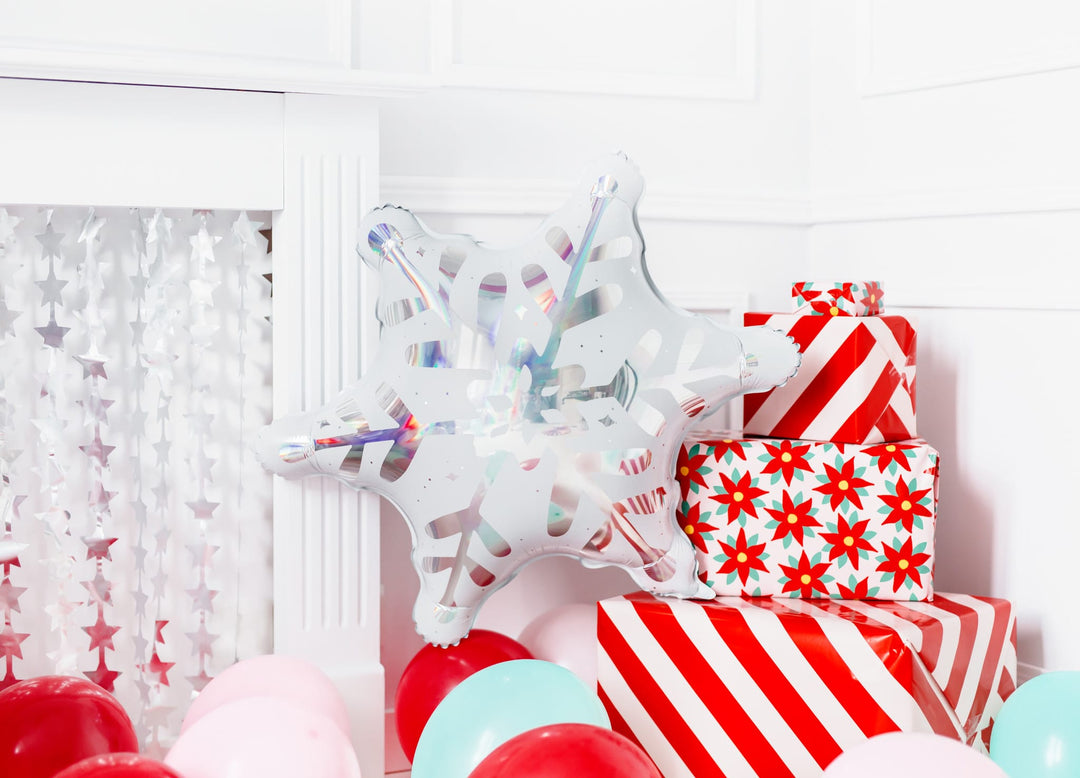 White Snowflake Foil Balloon Foil Balloon White Snowflake Foil Balloon