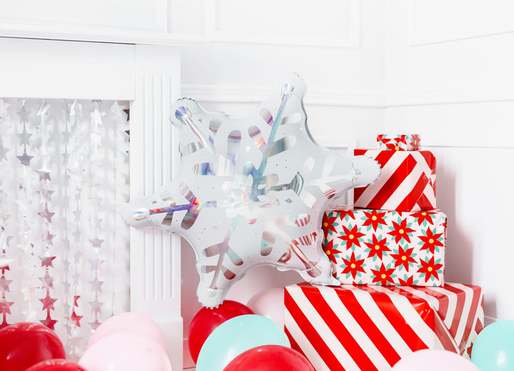 White Snowflake Foil Balloon Foil Balloon White Snowflake Foil Balloon