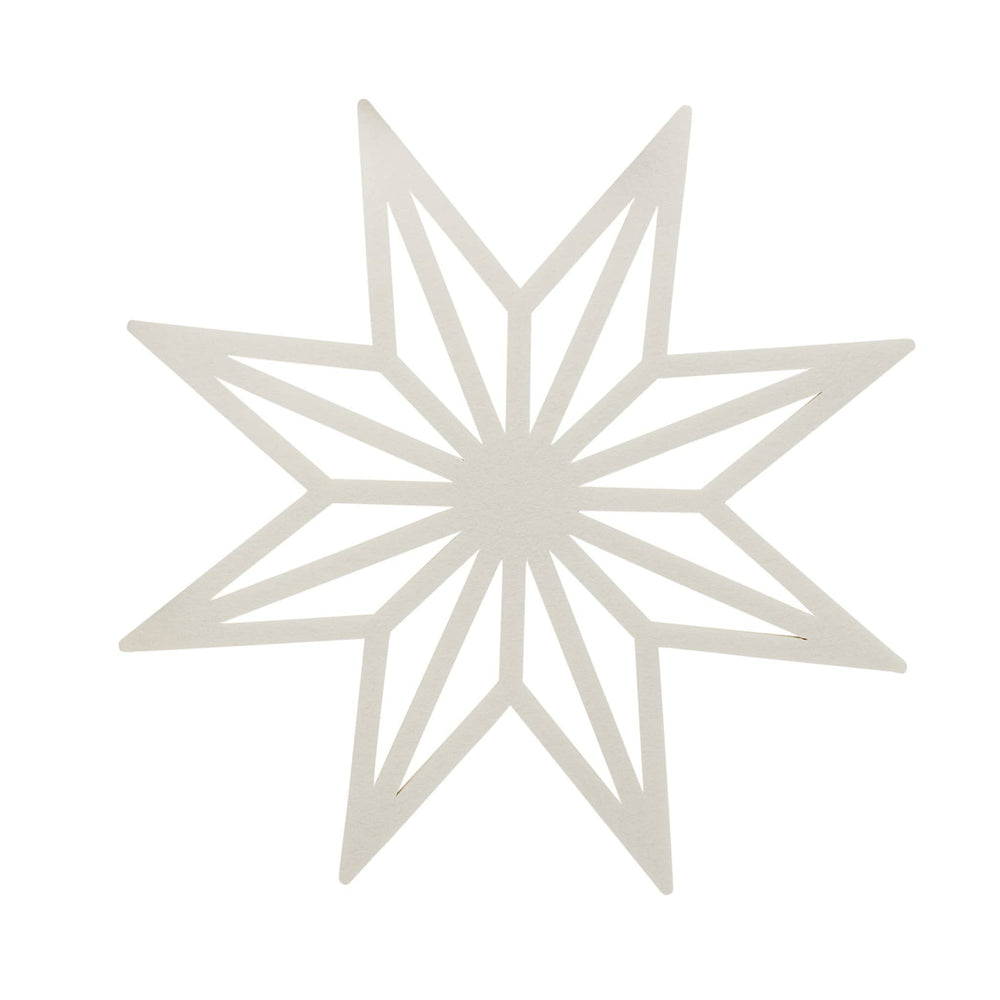 White Star Felt Placemats x 4 | Hootyballoo Christmas Tableware Tableware White Star Felt Placemats x 4