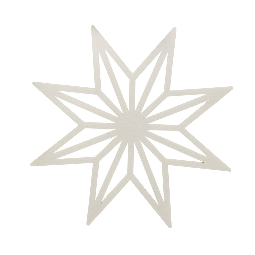 White Star Felt Placemats x 4 | Hootyballoo Christmas Tableware Tableware White Star Felt Placemats x 4