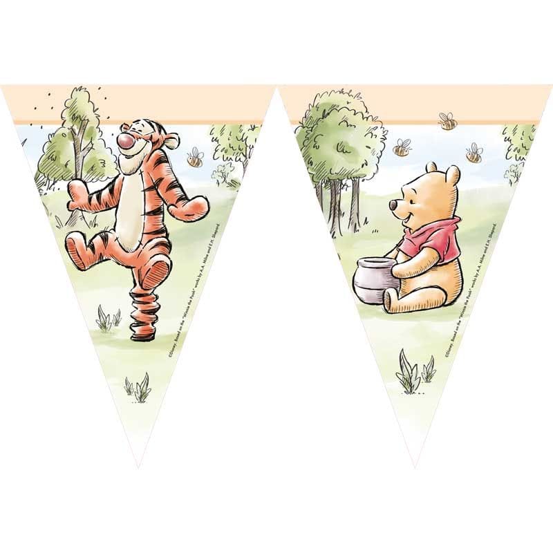 Winnie the Pooh Party Bunting | Classic Pooh Decorations Bunting Winnie the Pooh Party Bunting