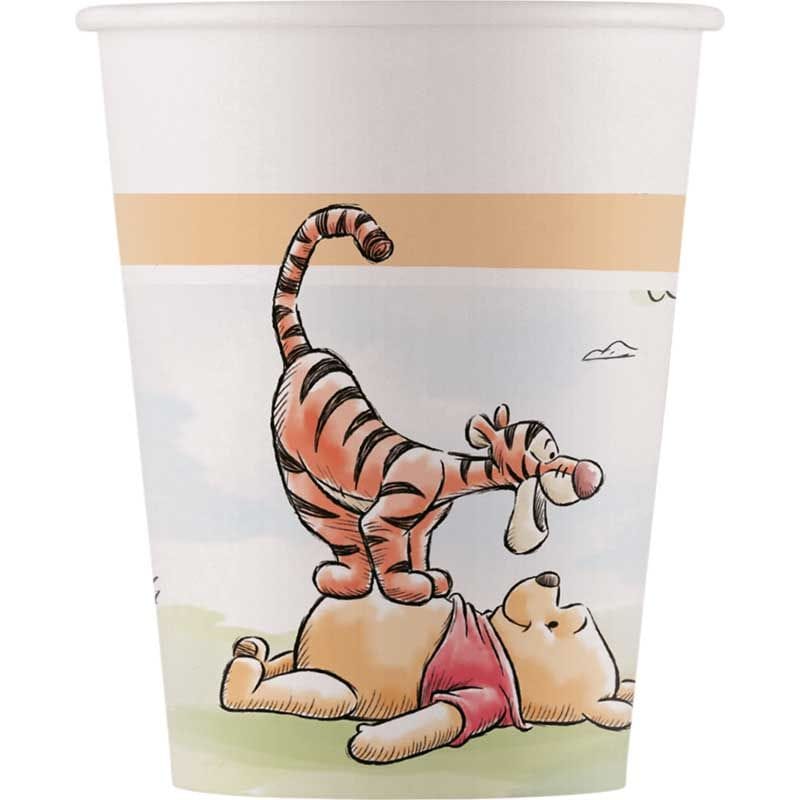 Winnie the Pooh Party Cups (Set of 8) | Classic Pooh Tableware Disposable Cups Winnie the Pooh Party Cups - Set of 8