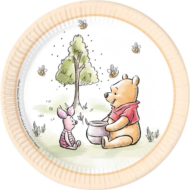 Winnie the Pooh Party Plates (Set of 8) | Classic Pooh Tableware party plates Winnie the Pooh Party Plates - Set of 8