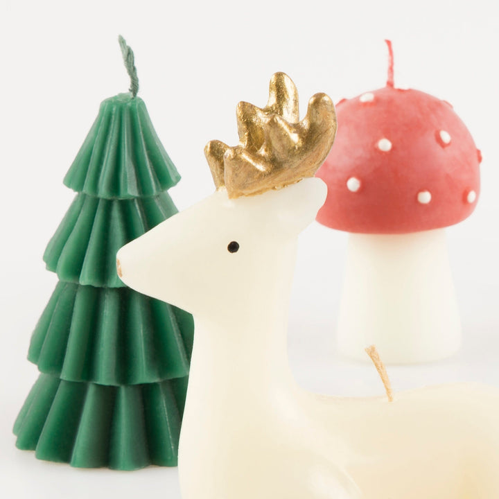 Winter Woodland Christmas Candles x 5 | Meri Meri Christmas Candles Candle Winter Woodland Christmas Candles x 5