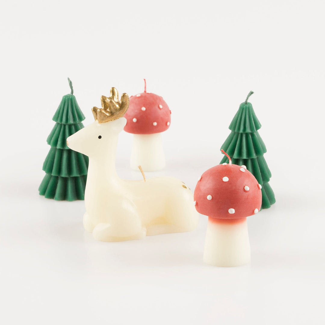Winter Woodland Christmas Candles x 5 | Meri Meri Christmas Candles Candle Winter Woodland Christmas Candles x 5