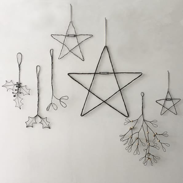 Wire Holly Hanging Christmas Decoration | East of India Hanging Decoration East of India Wire Holly Hanging Decoration
