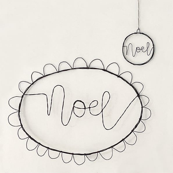 Wire Word Christmas Decoration Noel | East of India Christmas Decoration East of India Wire Word Christmas Decoration - Noel