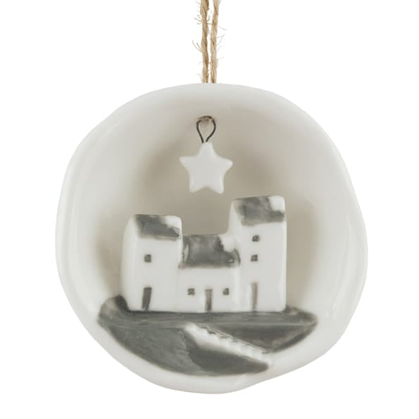 Wish You Lived Nearer Half Porcelain Bauble | East of India Bauble East of India Half Porcelain Bauble - Wish You Lived Nearer