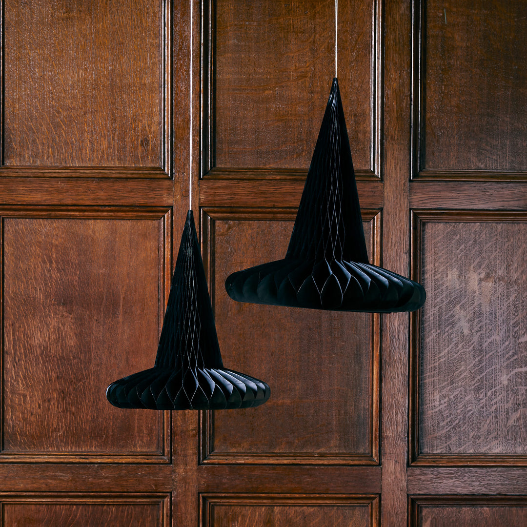 Witch Hat Honeycomb Halloween Decorations - Pack of 2 Party Decorations Witch Hat Honeycomb Decorations - 2 Pack
