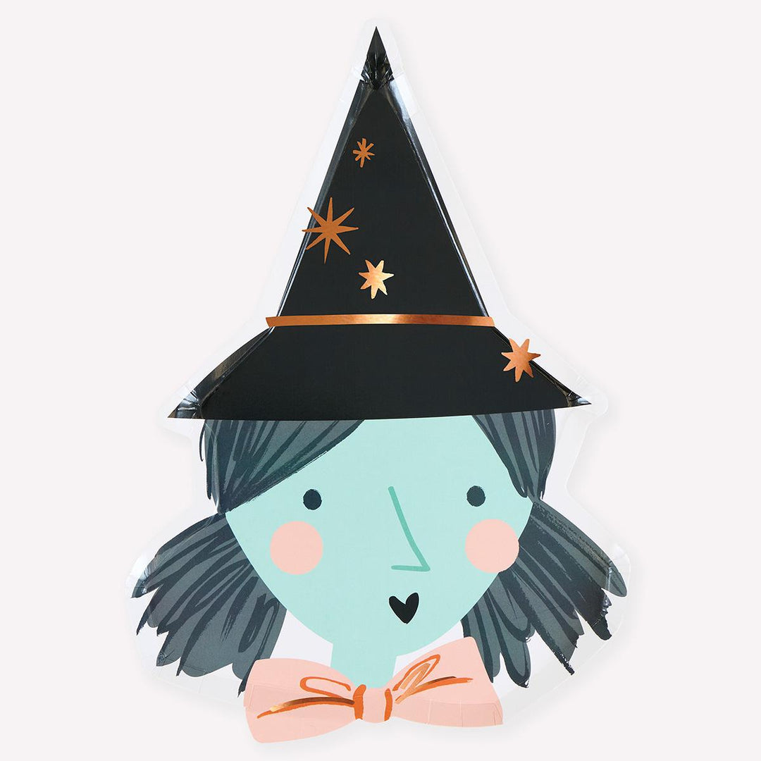 Witch Shaped Party Plates x 8 party plates Witch Shaped Party Plates x 8