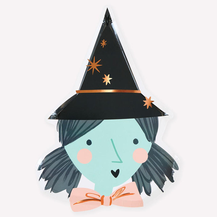 Witch Shaped Party Plates x 8 party plates Witch Shaped Party Plates x 8