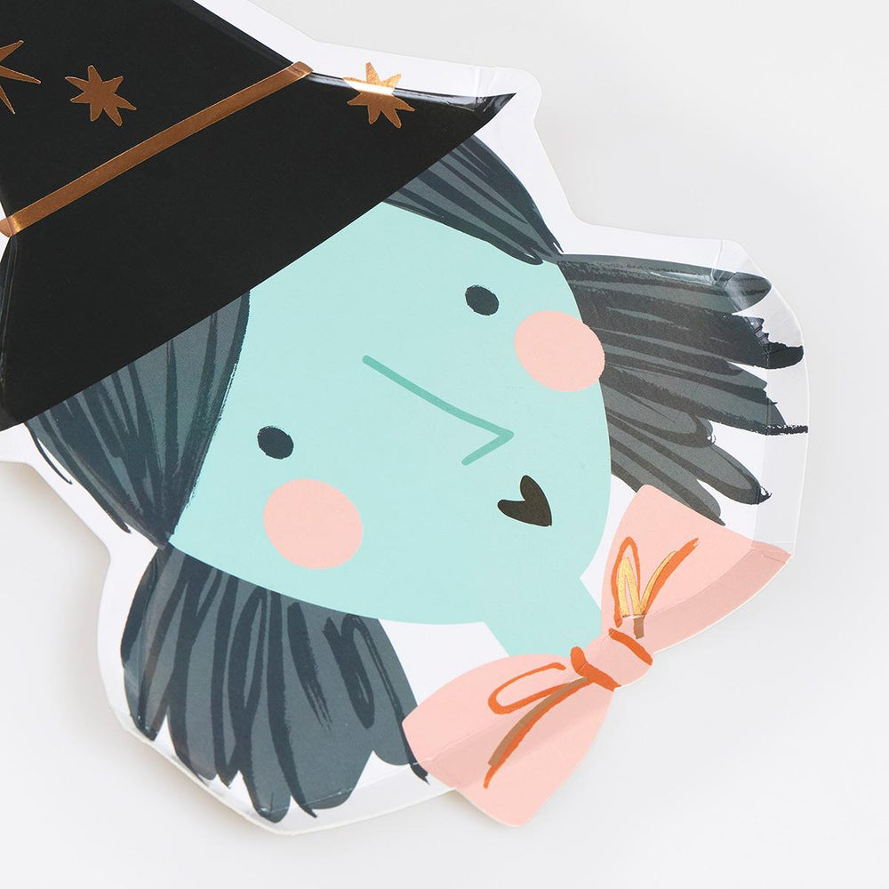 Witch Shaped Party Plates x 8 party plates Witch Shaped Party Plates x 8