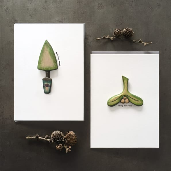 Wood Tree Christmas Card | East of India Greetings Card East of India Christmas Card - Wood Tree