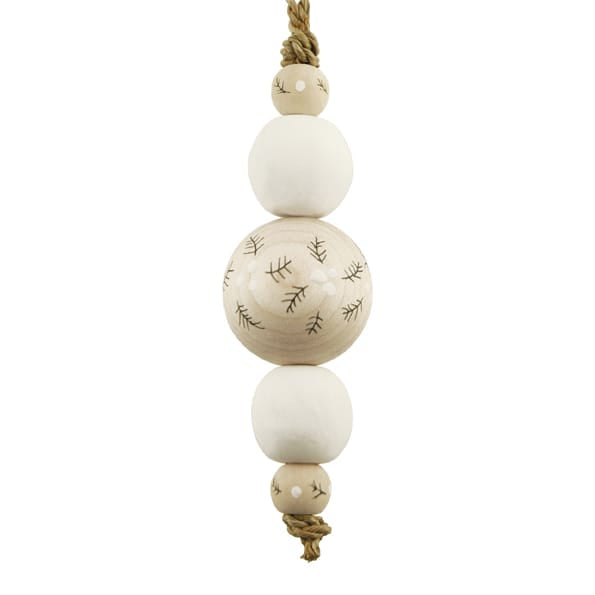 Wooden Droplet Bauble Berry Branches | East of India Bauble East of India Wooden Droplet Bauble - Berry Branches