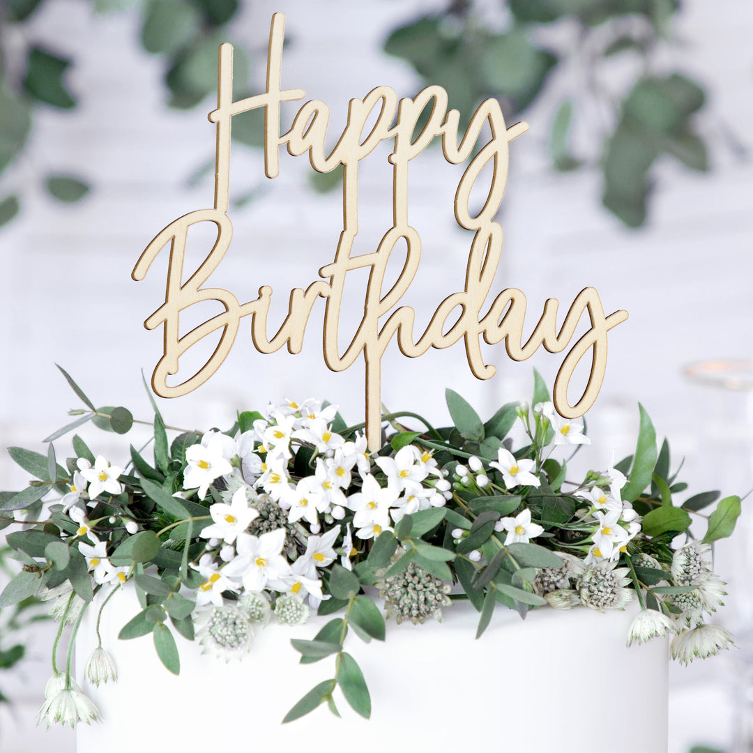 Wooden Happy Birthday Cake Topper Cake Topper Wooden Happy Birthday Cake Topper