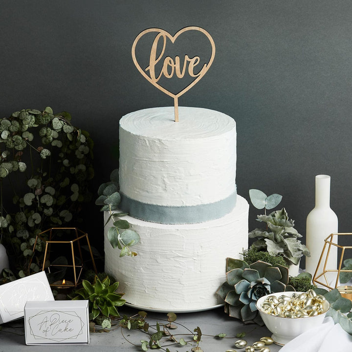 Cake Topper Wooden Love Wedding Cake Topper