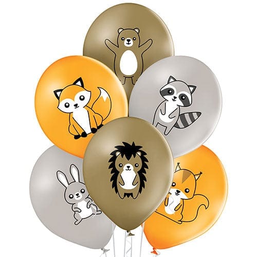 Balloons Woodland Animals Latex Balloon Bundle x 6