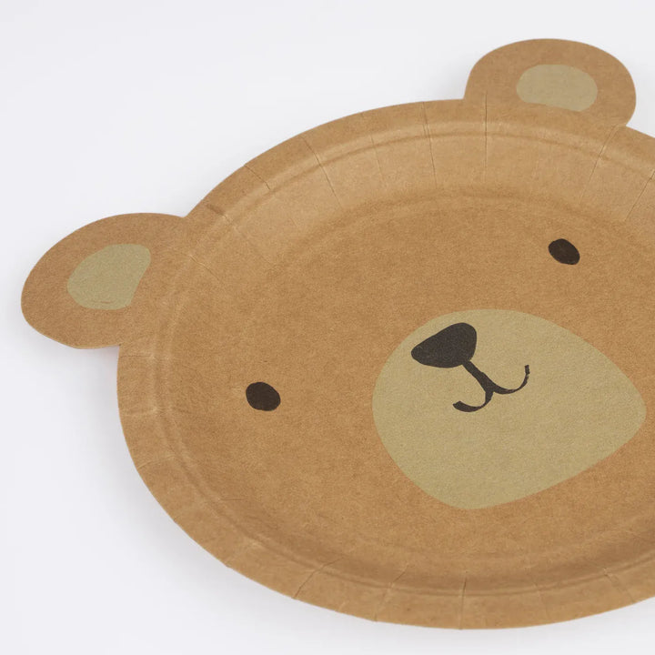 Woodland Bear Party Plates x 8 | Meri Meri Bear Party UK Plates Woodland Bear Party Plates x 8