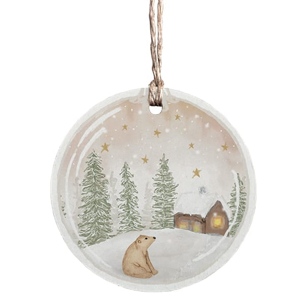 Woodland Gift Tag Bear and Cottage | East of India Gift Tags East of India Woodland Gift Tag - Bear &amp; Cottage