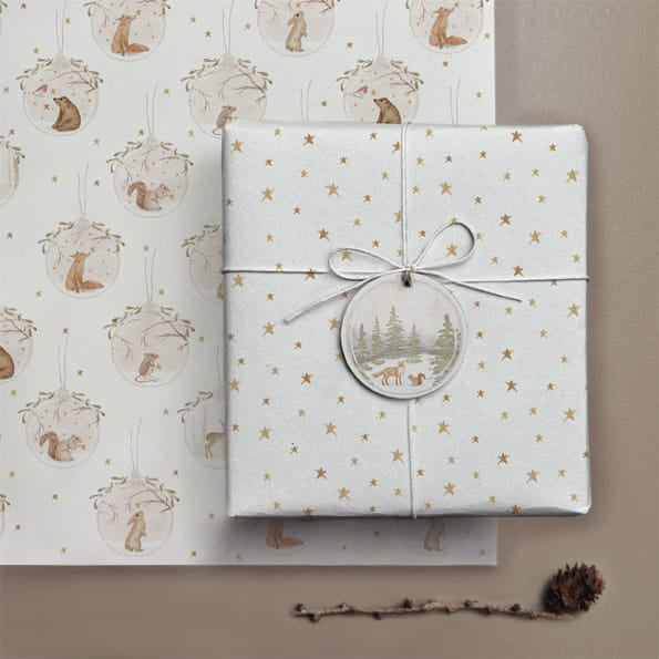 Woodland Gift Tag Fox and Squirrel | East of India Gift Tags East of India Woodland Gift Tag - Fox &amp; Squirrel