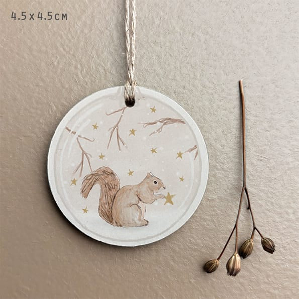 Woodland Gift Tag Squirrel | East of India Gift Tags East of India Woodland Gift Tag - Squirrel
