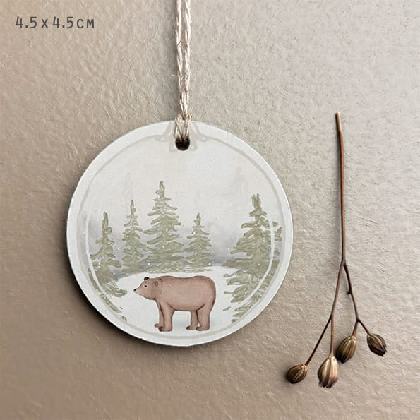 Woodland Gift Tag Standing Bear | East of India Gift Tags East of India Woodland Gift Tag - Standing Bear