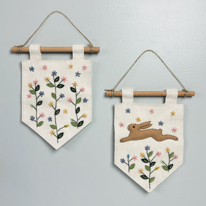 Wool Springtime Bunny Banner | East of India Easter Decoration Easter Decoration East of India Wool Springtime Banner - Bunny
