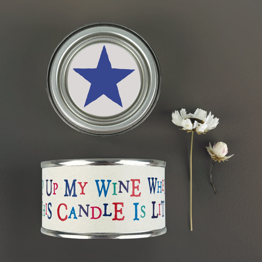 Word Candle Top Up My Wine | East of India Candles East of India Word Candle - Top Up My Wine