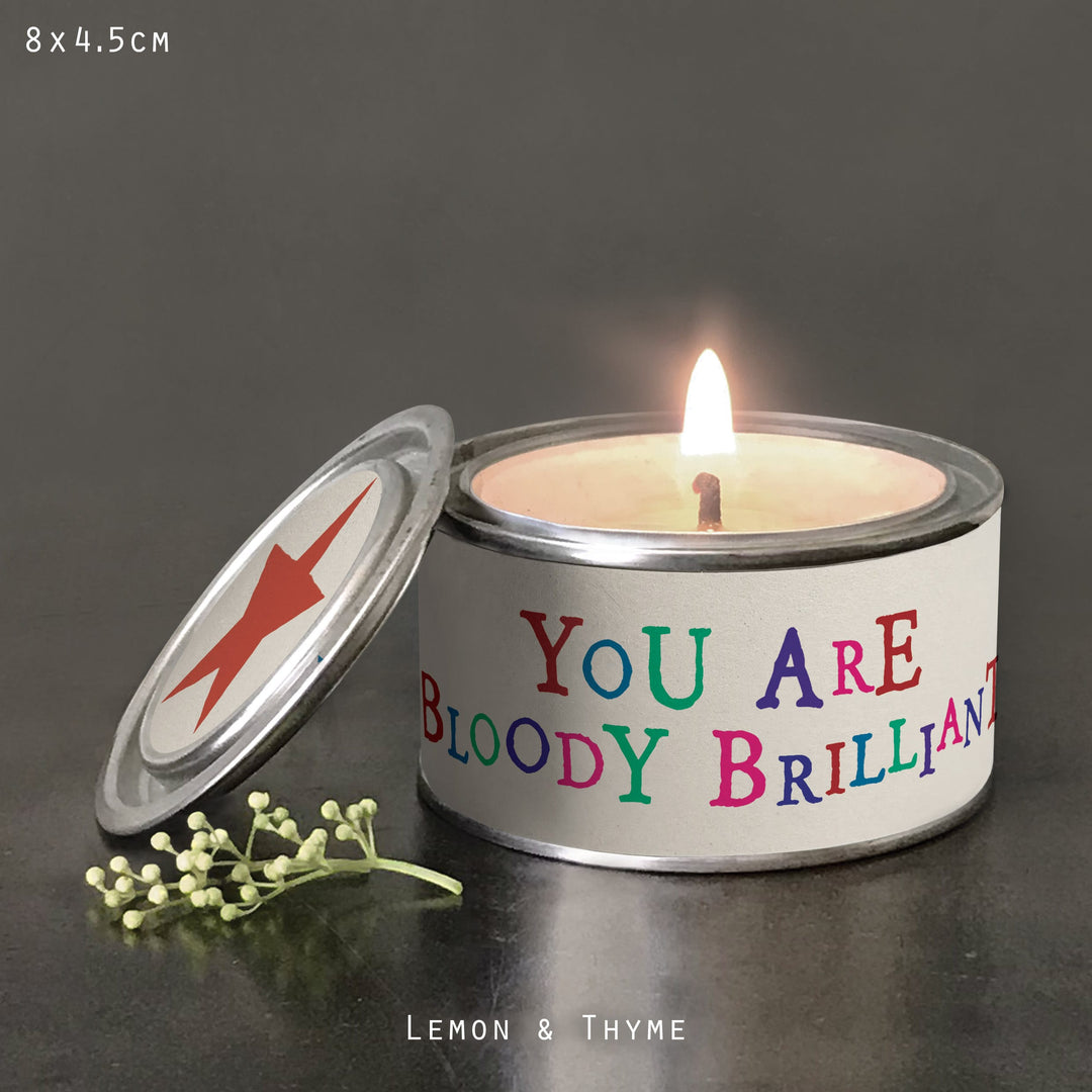Word Candle You Are Bloody Brilliant | East of India Candles East of India Word Candle - You Are Bloody Brilliant
