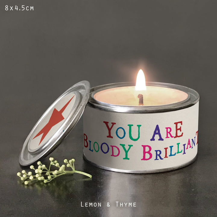 Word Candle You Are Bloody Brilliant | East of India Candles East of India Word Candle - You Are Bloody Brilliant
