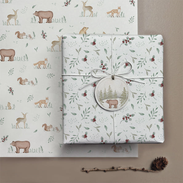 Wrapping Paper Sheet, Meadow Friends | East of India Gift Wrap East of India Wrapping Paper Sheet - Meadow Friends