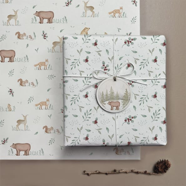 Wrapping Paper Sheet, Meadow Friends | East of India Gift Wrap East of India Wrapping Paper Sheet - Meadow Friends