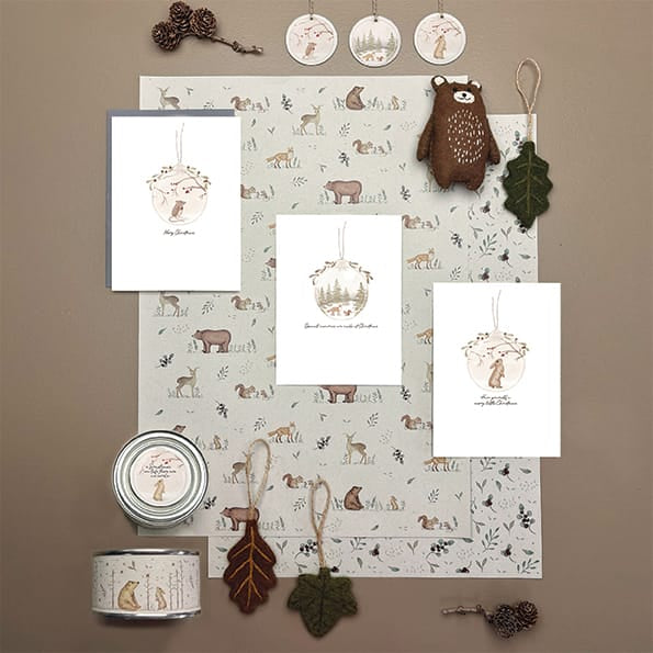 Wrapping Paper Sheet, Meadow Friends | East of India Gift Wrap East of India Wrapping Paper Sheet - Meadow Friends