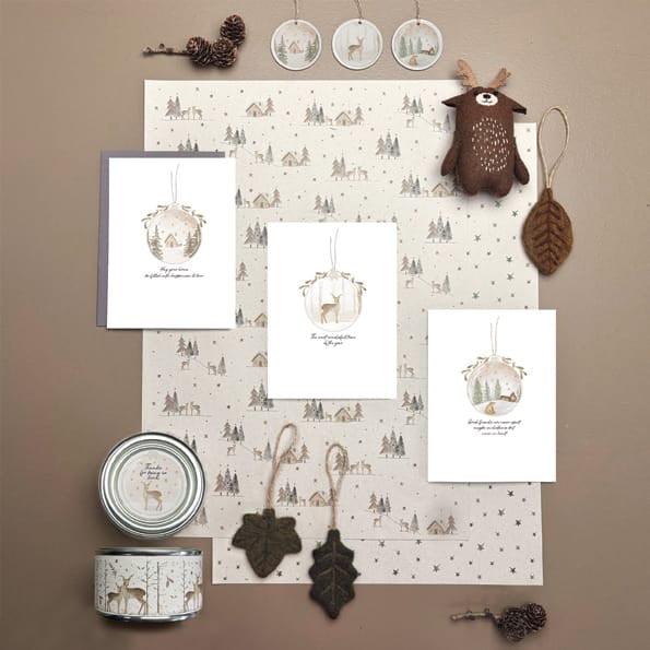 Wrapping Paper Sheet, Woodland Cottage | East of India Gift Wrap East of India Wrapping Paper Sheet - Woodland Cottage