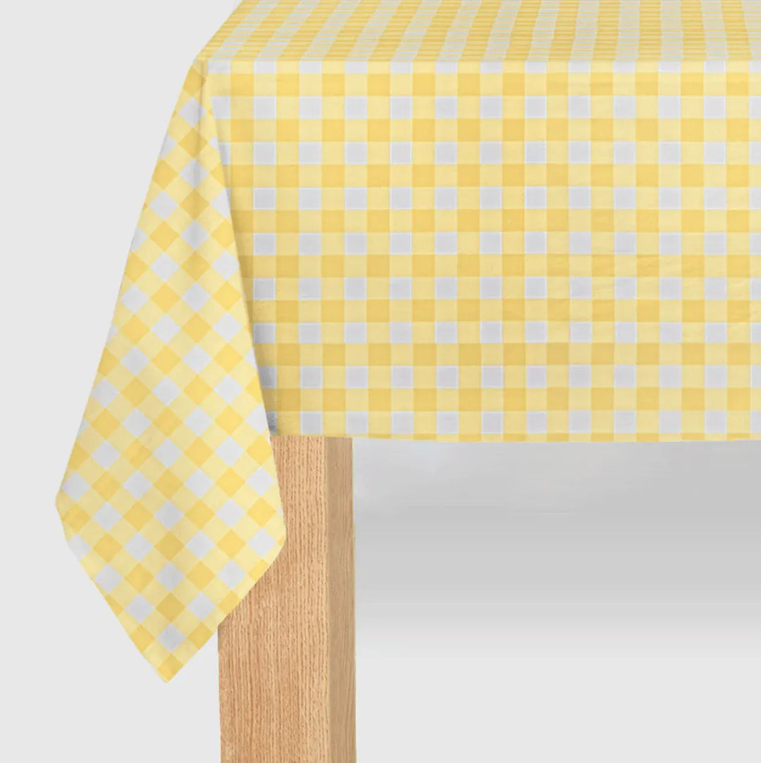 Yellow Gingham Paper Tablecloth Tablecloths Yellow Gingham Paper Tablecloth