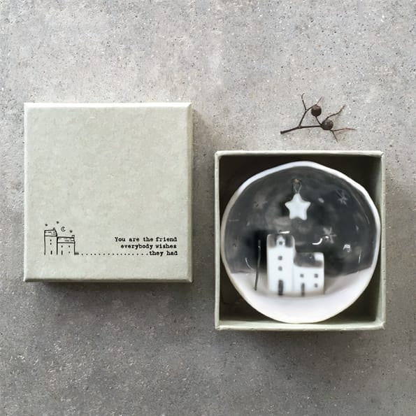 You Are the Friend Half Porcelain Bauble | East of India Bauble East of India Half Porcelain Bauble - You Are the Friend