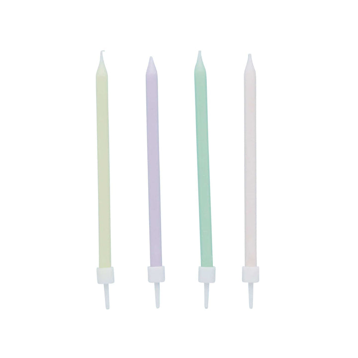 Party Supplies 12 x Pastel tall candles