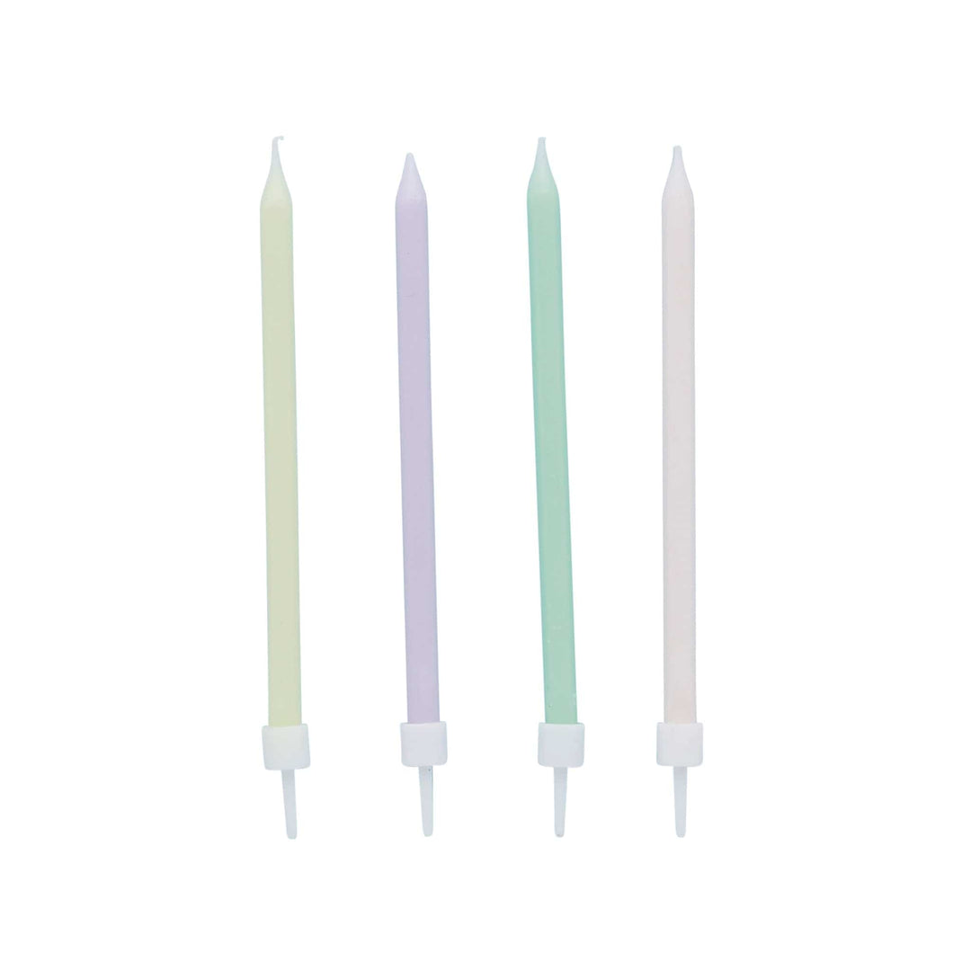 Party Supplies 12 x Pastel tall candles