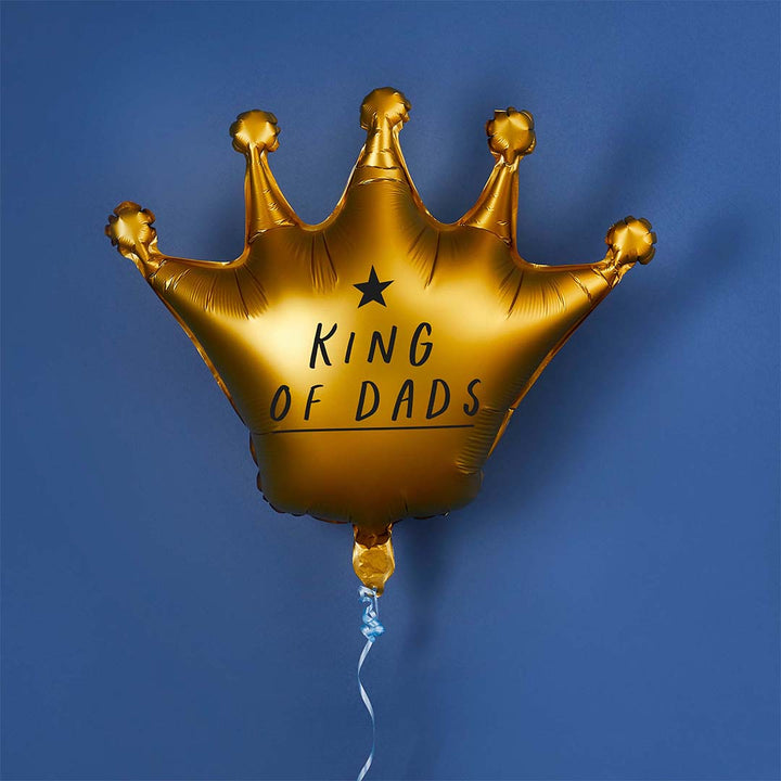 Balloons 35 inch King of Dads Gold Crown Foil Balloon