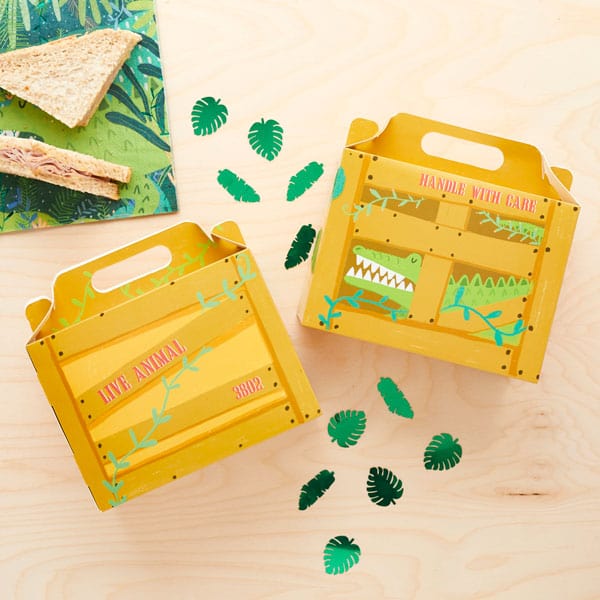 Party Favors 5 Jungle Crate Party Lunch boxes
