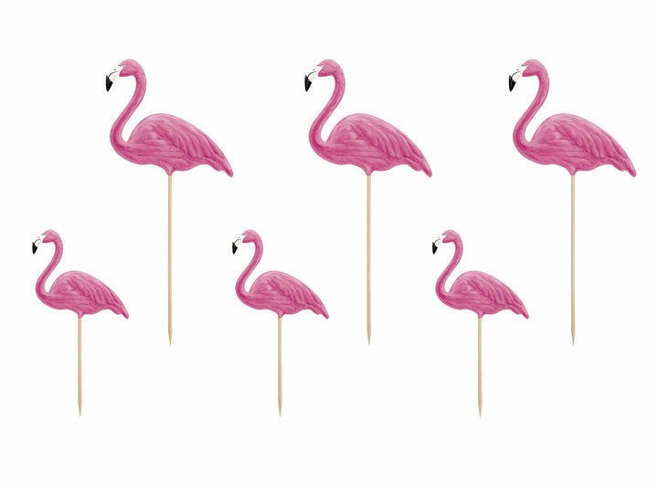 Cupcakes 6 Pack Flamingo cupcake toppers