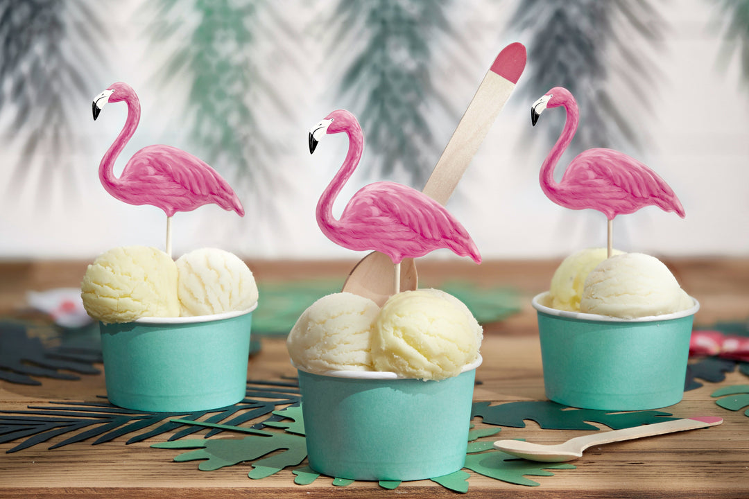 Cupcakes 6 Pack Flamingo cupcake toppers