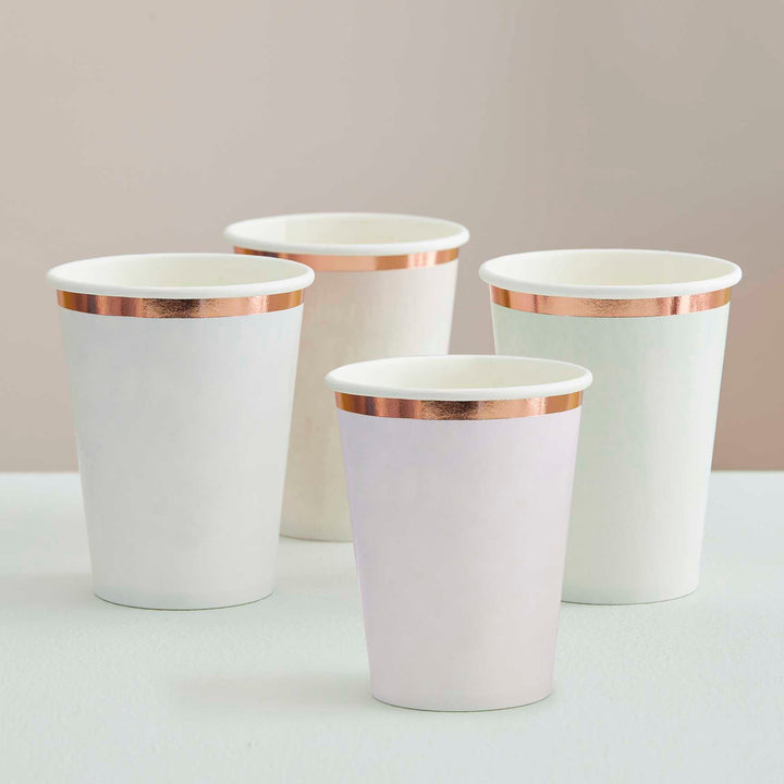 Party Supplies 8 x Pastel Watercolour Party Cups