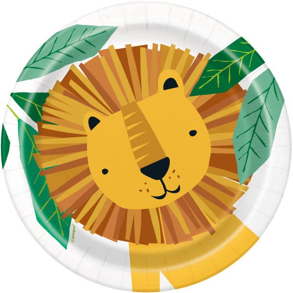 Party Supplies - Animal Safari Lion Small Party Plates x 8 - Little Big Party Co.