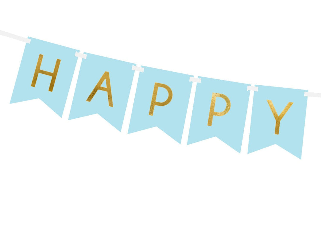 Party & Celebration Baby Blue Happy Birthday Banner