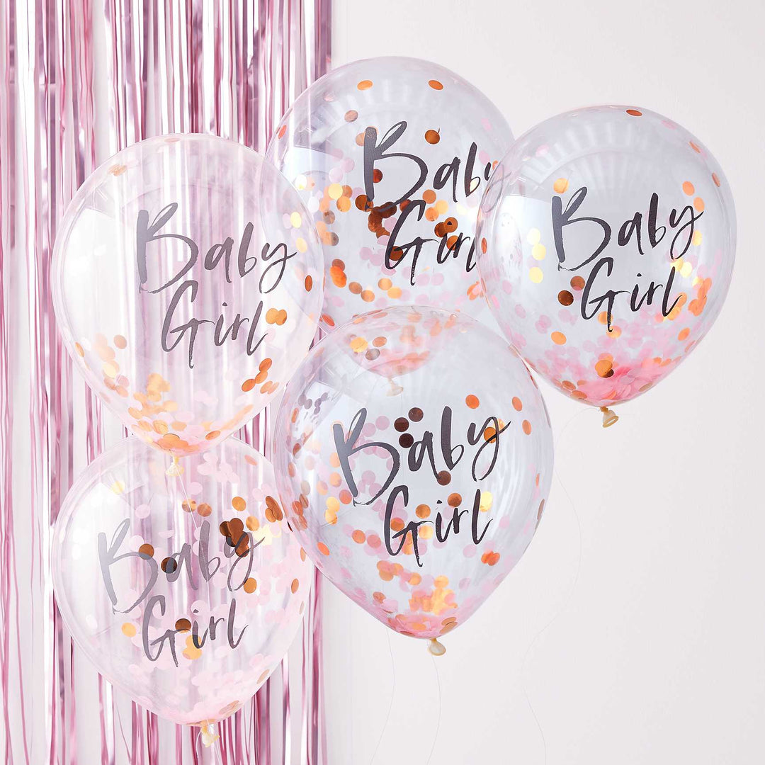Balloons Baby Girl Pink Baby Shower Balloons