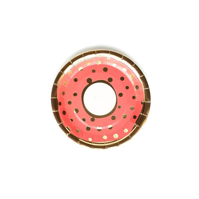 Party Supplies Bakery Donut 7inch Paper Plate Set x 8