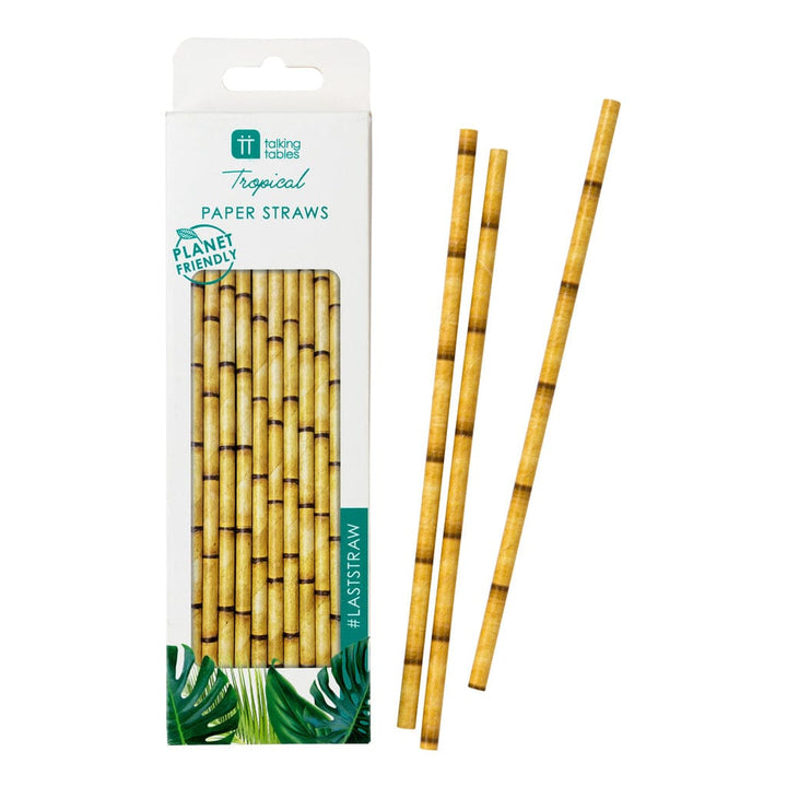 Drinking Straws & Stirrers Bamboo Paper Straws x 30