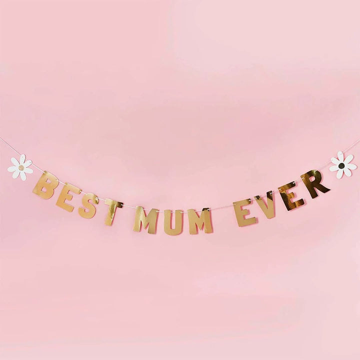 Banners Best Mum Ever Daisy Banner