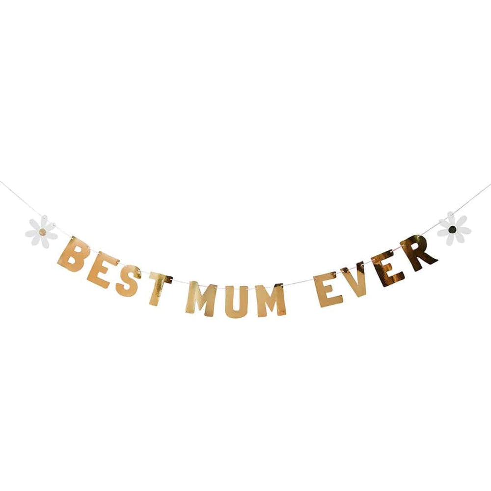 Banners Best Mum Ever Daisy Banner